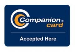 Companion Card accepted here